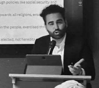 Nikhil Chugh delivering legal lecture